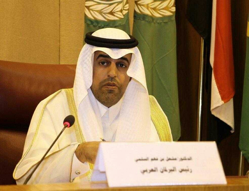 رئيس البرلمان العربي يُلقي كلمة في ندوة البرلمان العربي
