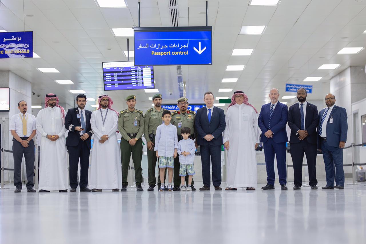 ‏إدارة جوازات مطار الملك عبد العزيز الدولي تستقبل طلائع الحجاج القادمين من بريطانيا