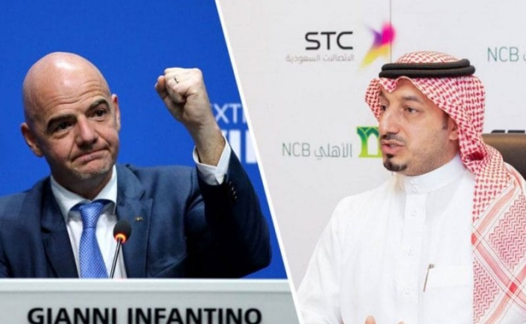 رئيس الاتحاد الدولي لكرة القدم جياني يهنئ «المسحل» برئاسة اتحاد القدم