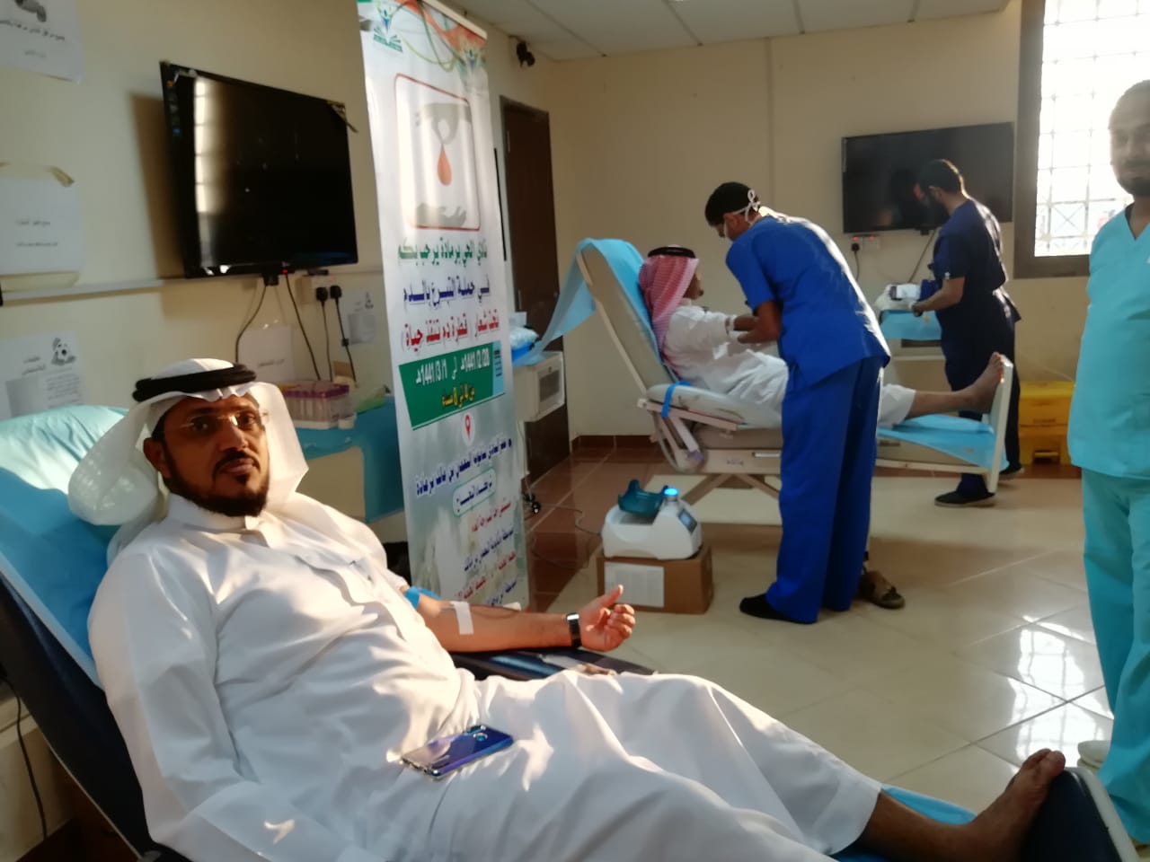 أنطلاق حملة التبرع بالدم في نادي الحي برمادة
