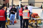 “الهلال الأحمر “يبُاشر حادث سور المعرفة بـ16 فرقة إسعافية
