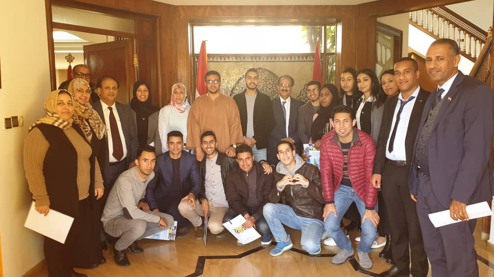 السفارة اليمنية تستعرض تطورات الأوضاع في اليمن مع طلاب الدراسات العليا في الجامعة المغربية
