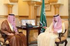الأمير بدر بن سلطان يستقبل الرئيس التنفيذي للشركة السعودية للخدمات الأرضية
