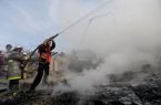 استشهاد عشرة فلسطينيين في حريق وسط قطاع غزة