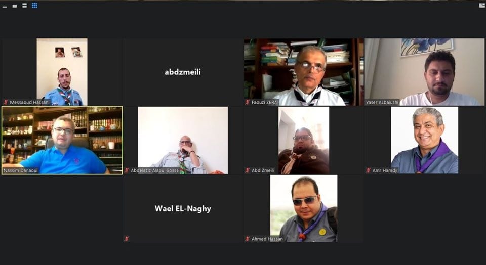اللجنة الكشفية العربية لتقنية المعلومات تعقد إجتماعاً افتراضياً