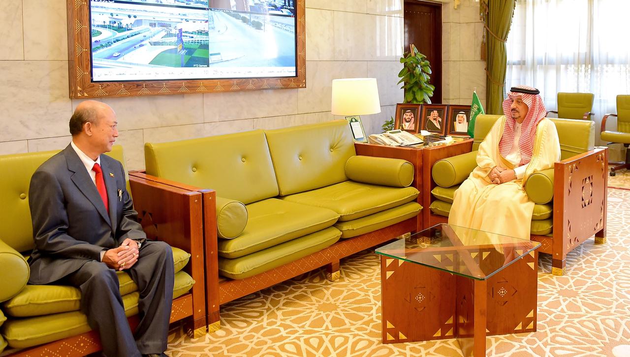 سمو الأمير فيصل بن بندر يستقبل سفير جمهورية ميانمار لدى المملكة