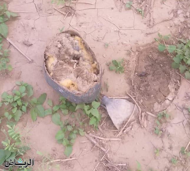 مدني جازان : العثور على لغم صخري جرفته سيول منقولة من الأراضي اليمنية