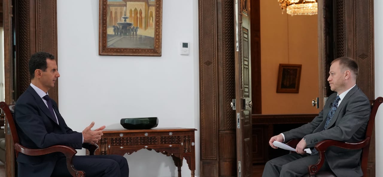 الأسد: يشترط إستعادة الجولان لإقامة علاقات طبيعية مع ‎إسرائيل