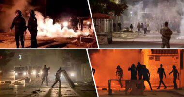 تظاهرات فى مدينتى باجة والمعقولة فى تونس وكر وفر بين الأمن والمحتجين