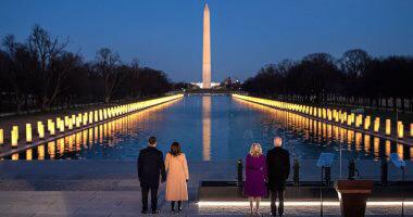 بايدن وهاريس يكرمان ضحايا كورونا أمام النصب التذكارى فى واشنطن