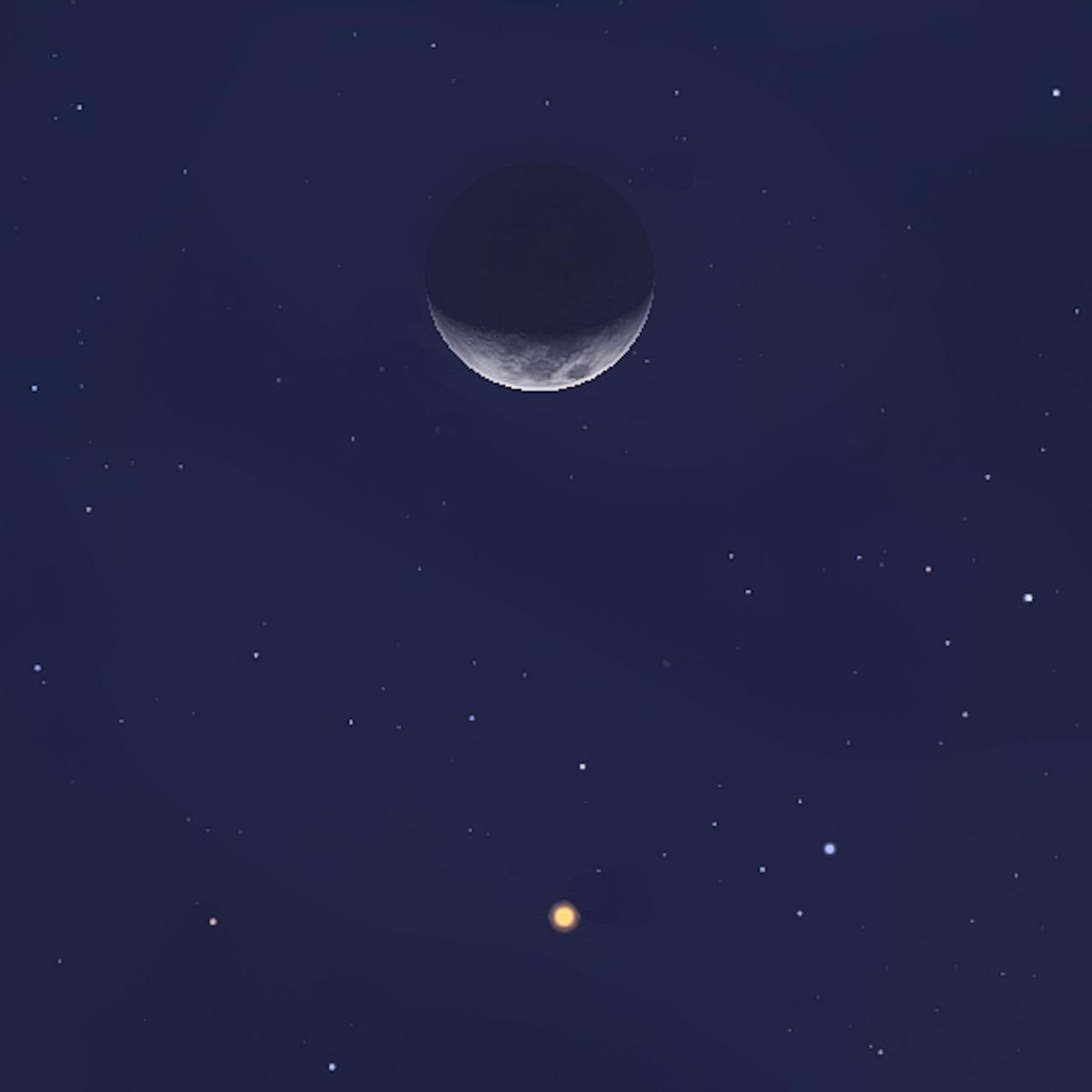 الليلة : « قمر رمضان » يقترن بالمريخ