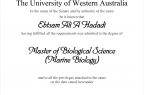 ” حدادي ” تحصل على درجة الماجستير من جامعة غرب استراليا