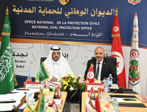 اللواء الفرج يلتقي مدير الديوان الوطني للحماية المدنية بالجمهورية التونسية